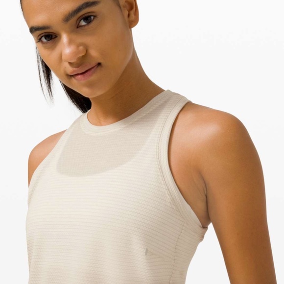 Lululemon⎜Run and Train Racerback Tank⎜Heathered White Opal - Picture 3 of 15